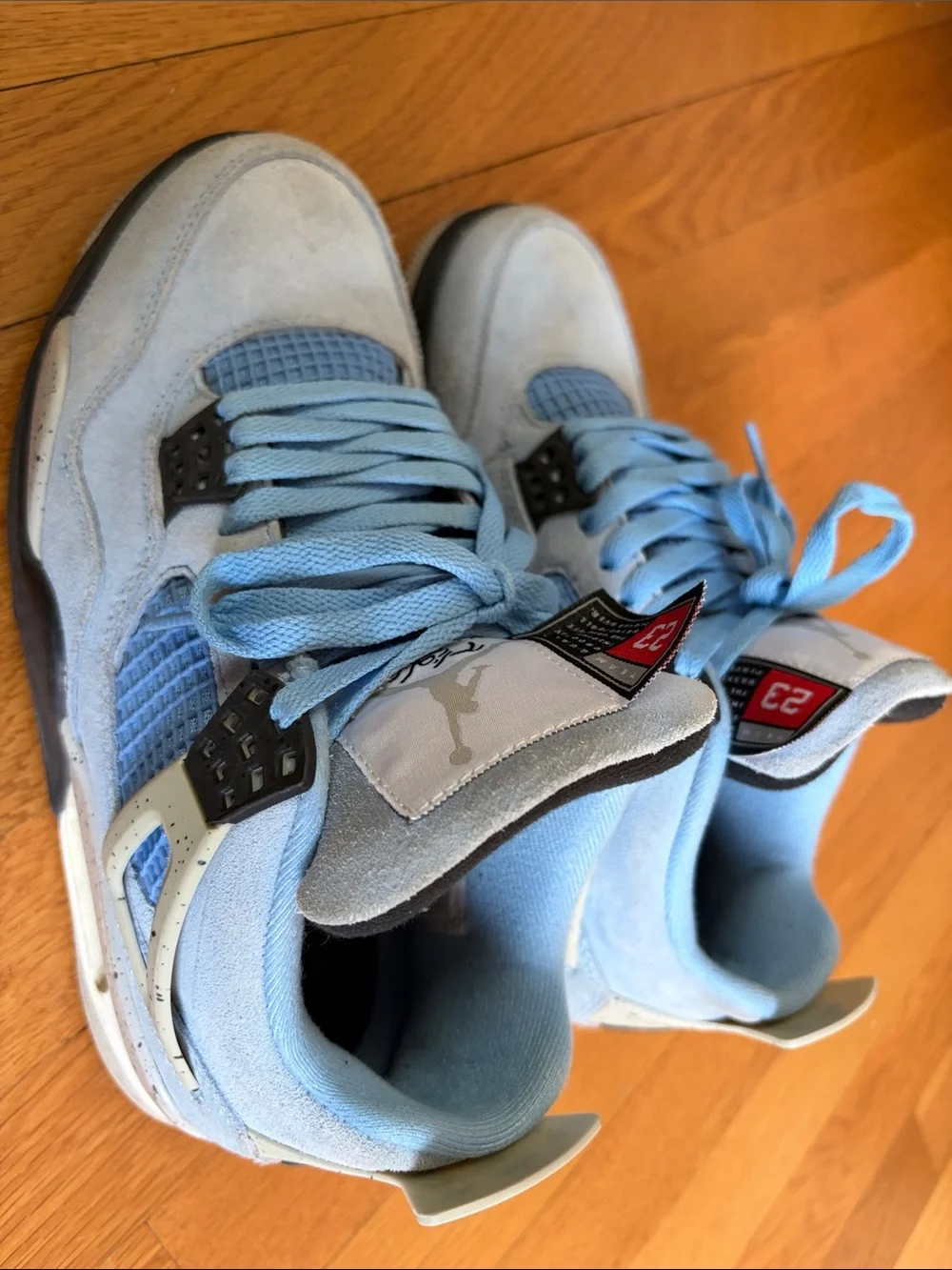 Jordan Men's Light Blue Suede Retro Sneakers